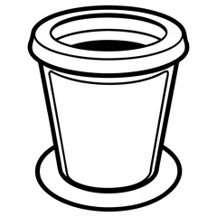 Minimalist Coffee Cup Line Art Vector Design