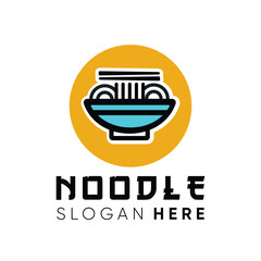 noodle logo with bowl and chopstick
