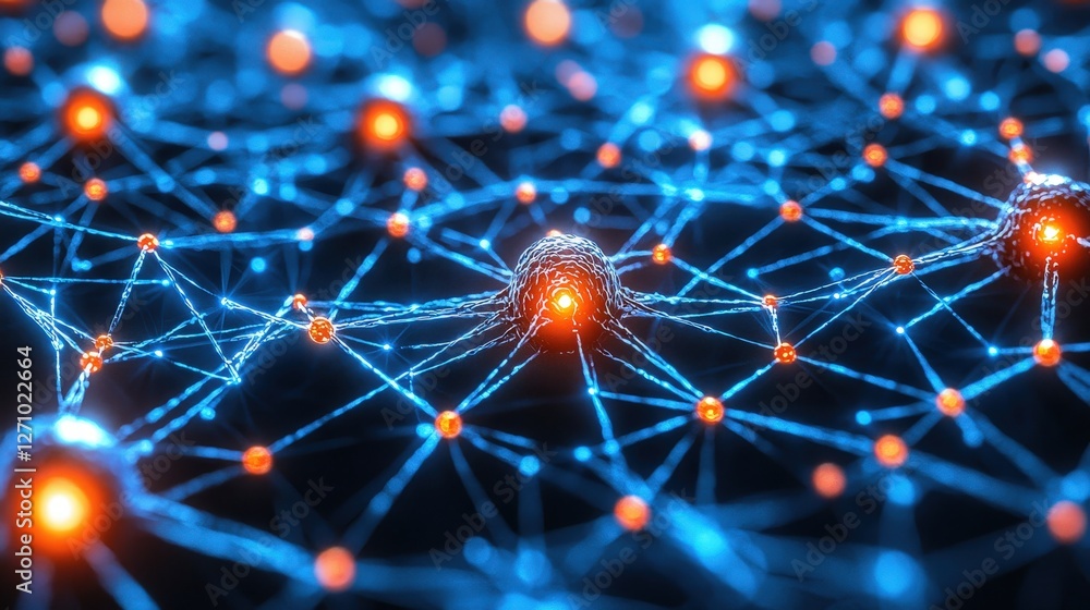 Poster intricate network of connected wires showcasing technology and connectivity in modern design