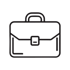 Briefcase Icon Simple Line Art Style for Business and Finance Topics