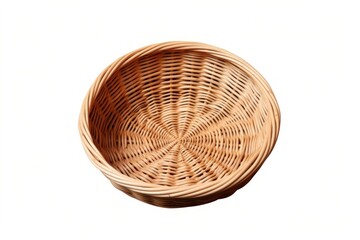 Fototapeta premium Empty basket white background container pattern.