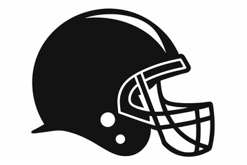 american football helmet  silhouette