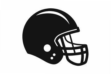 american football helmet  silhouette