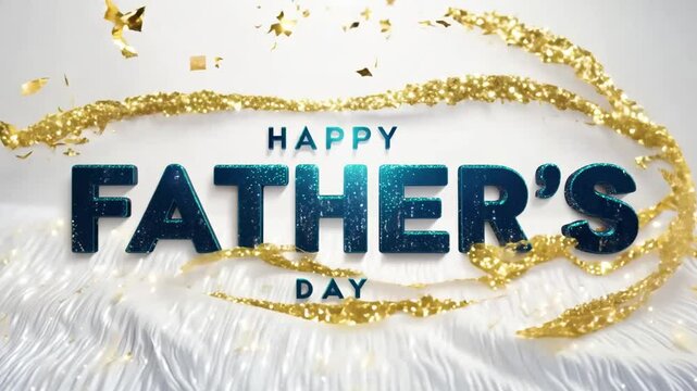 Text HAPPY FATHER'S DAY on white background, sparkling