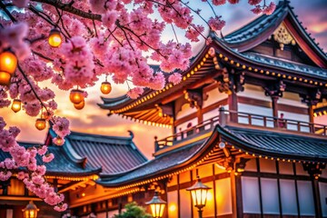 Fototapeta premium Spring blooms and urban landscapes unite in this stunning architectural photography showcase.