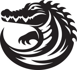 Crocodile Silhouette Logo