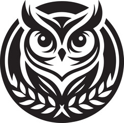 Owl Silhouette Logo Simple
