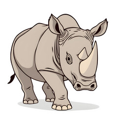 Fototapeta premium A simple illustration of a small bouquet of stylized flowers and leaves.o