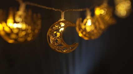 Ramadan Lights. Glowing lanterns cast warm light, illuminating the festive spirit of Ramadan nights