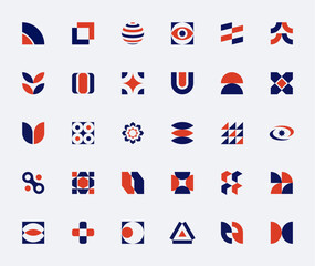 BAUHAUS GEOMETRIC VECTOR SHAPES Set 2