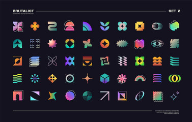BRUTALIST GEOMETRIC VECTOR SHAPES Set 2