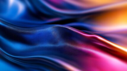 Obraz premium Abstract Colorful Fabric Waves: A Digital Art Piece