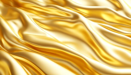 Fototapeta premium Abstract Flowing Gold Background Luxurious Golden Texture With Ripples, Elegant Design Element