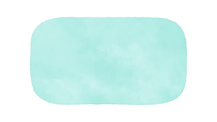 手描きのシンプルな長方形の水彩テクスチャ - 水色のかわいい背景やフレームのイラスト素材
