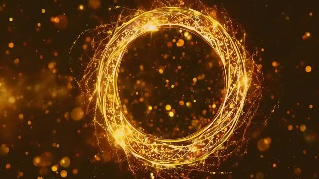 abstract background with glowing circles