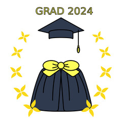 사진을 활용할 수 있는 졸업 복장 도안