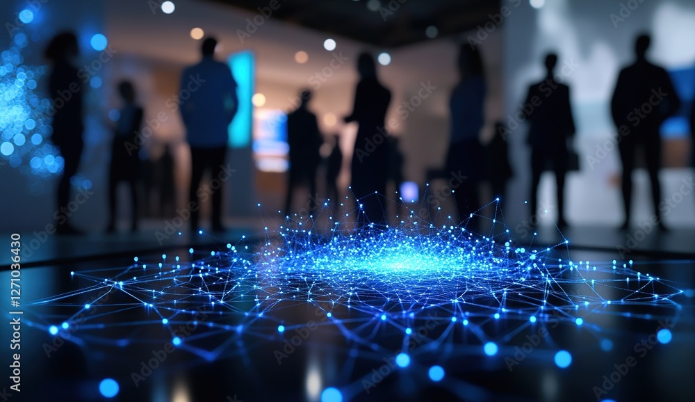 Poster exploring network connections: visualizing data flows and interactions in modern systems