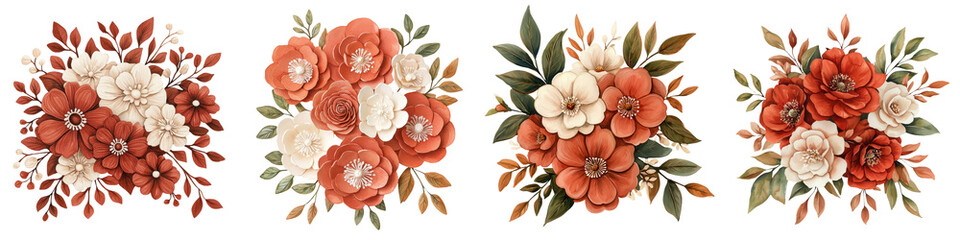 Stunning floral bouquets with a mix of roses peonies dahlias and other blooming flowers in a romantic elegant and vibrant arrangement  Perfect for weddings anniversaries Mother s Day