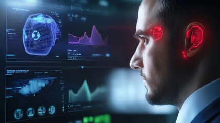 Innovative data analysis techniques in high-tech environments exploring ai-enhanced insights in a modern office