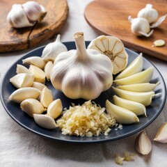 Garlic Variety: Whole Bulb, Halved & Cloves