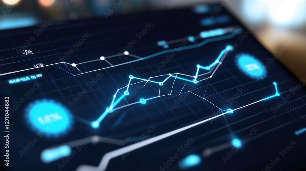 Aufkleber data visualization insights business analytics digital dashboard modern office close-up technology t
