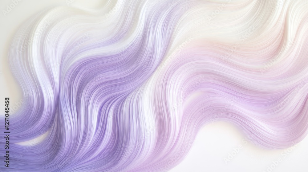Poster subtle gradient waves of lavender and white create a modern abstract art