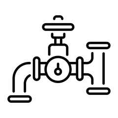 Pipeline icon in linear style 