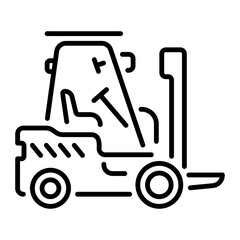 A line style icon of forklift loader 