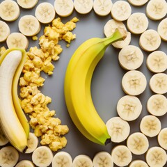 Fresh Bananas: Whole, Half & Sliced Display
