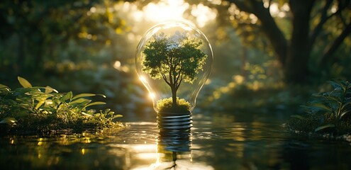 Tree in Lightbulb: Nature's Bright Idea for a Sustainable Future, Growing Green Initiatives Globally
