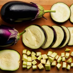 Eggplant Cuts: Whole, Halved & Sliced