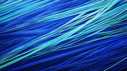 Obraz premium Abstract blue green flowing strands, vibrant swirling lines, dynamic colorful waves, energetic digital art