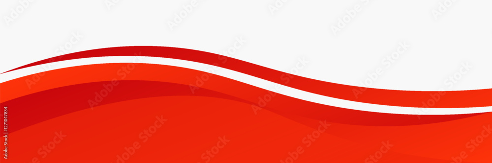 Aufkleber vector red line background curve element with white space for text and message design, overlapping l
