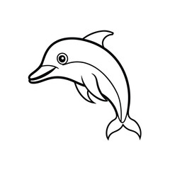 Dolphin isolated on white background