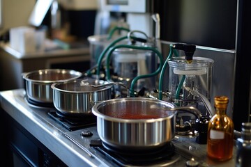 Kitchen Cookware on the Stove