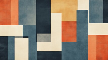 Fototapeta premium Abstract geometric pattern, modern design, colorful blocks, contemporary art, unique wall decor, vibrant print, digital background