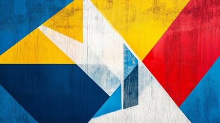 Abstract geometric art, colorful abstract design, modern wall decor, vibrant geometric pattern, contemporary art print