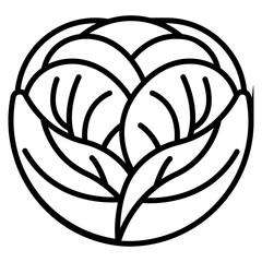 cabbage vector icon. Vegetable icon line style. perfect use for logo, presentation, website, and more. modern icon design outline style