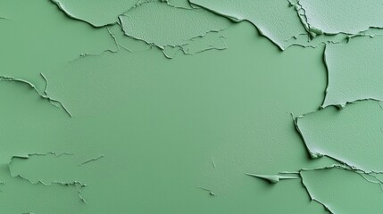 Abstract green texture with cracked paint pattern, perfect for backgrounds or design use.