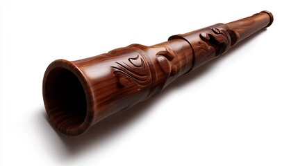 Intricately Carved Wooden Didgeridoo: An Aboriginal Musical Instrument