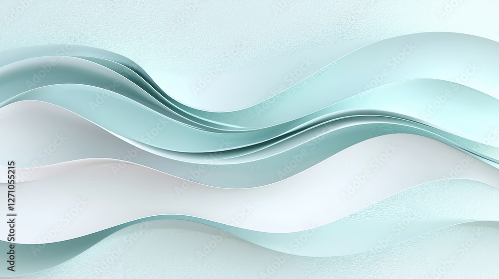 Poster abstract soft wave background in pastel colors with smooth, flowing lines for modern design.