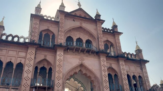A Pan shot of entrance gate of Chota Imabara at Husainabad in Lucknow India 
