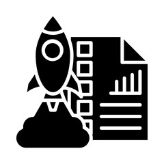 Fototapeta premium Startup Ecosystem glyph icon