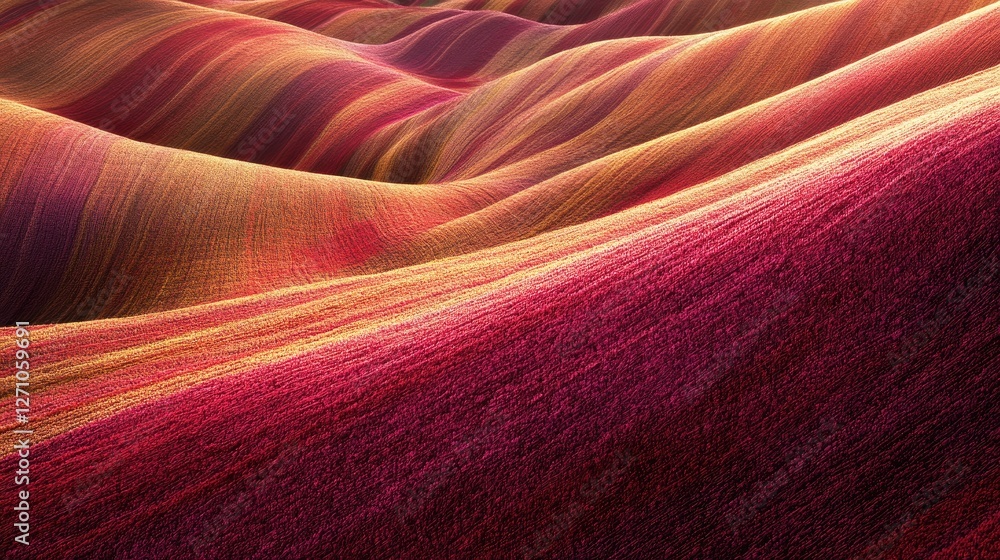 Poster abstract flowing red fabric waves with a silky texture, rich folds, and subtle lighting, creating a 