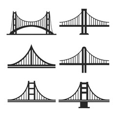 Minimalistic Bridge Silhouettes Collection