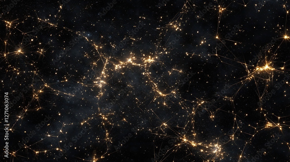 Poster a glowing network of energy pathways connecting different power sources in a dark background.