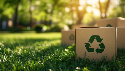 A recycling bin brimming with cardboard packaging highlights the significance of eco-friendly packaging and the shift towards a circular economy