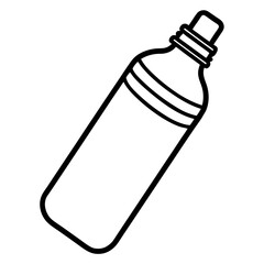 Modern Line Art of a Water Bottle
