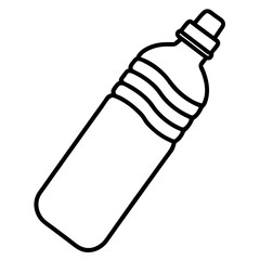 Modern Line Art of a Water Bottle