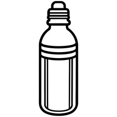 Modern Line Art of a Water Bottle